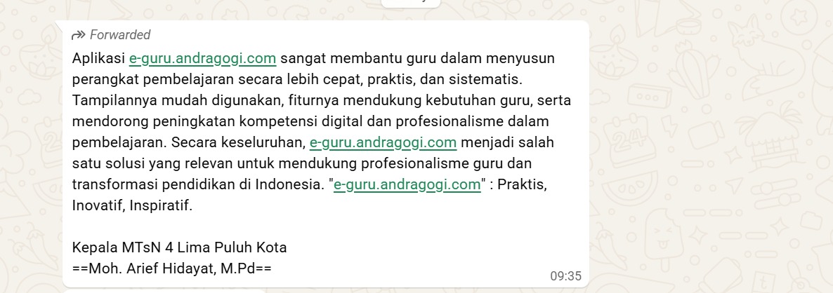 Moh. Arief Hidayat, M.Pd